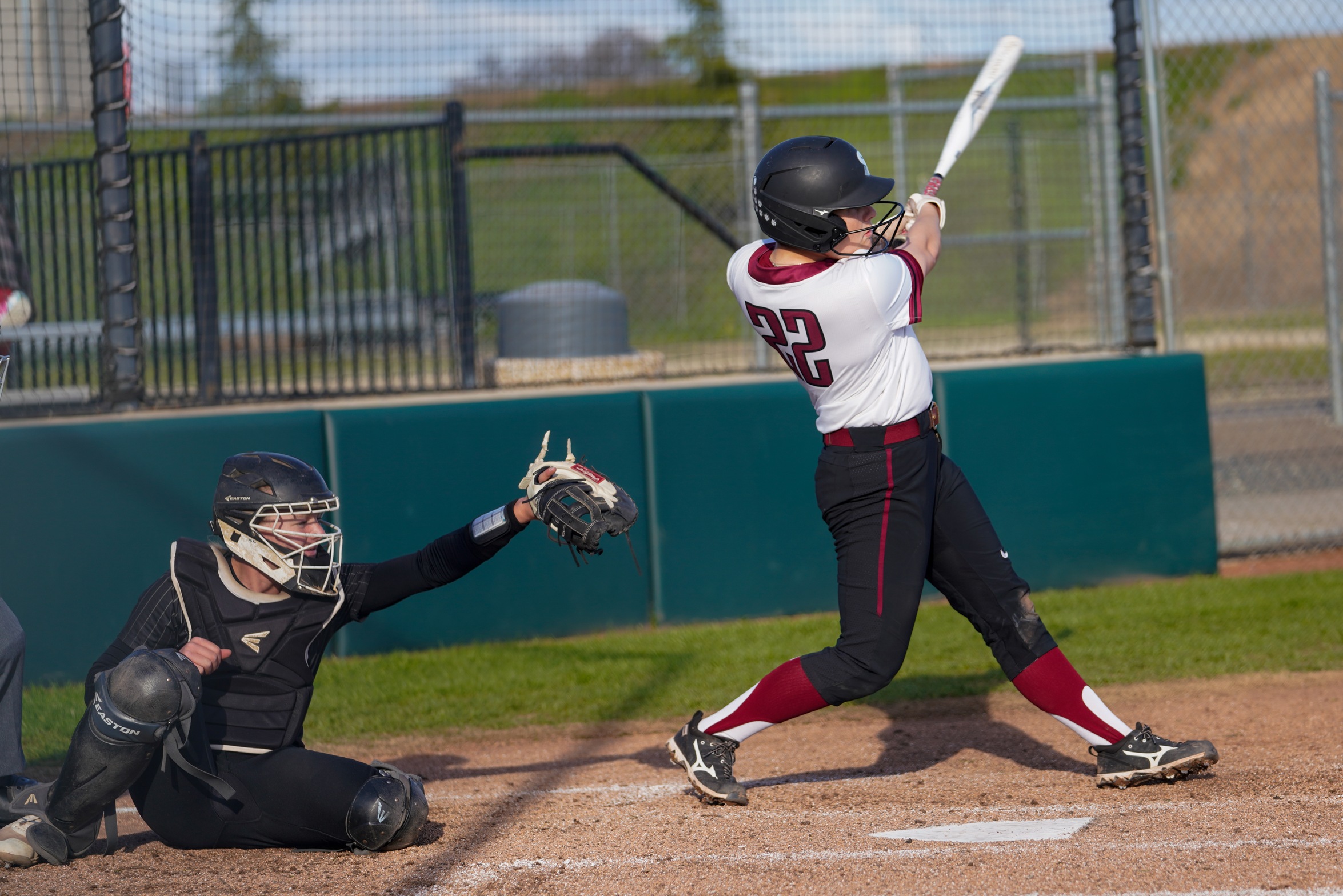 Sierra College freshman Maddy Redinger hit a home run and had three RBIs in three games at the State Championships last week. Credit: Frank Salerno Lenie's Pictures