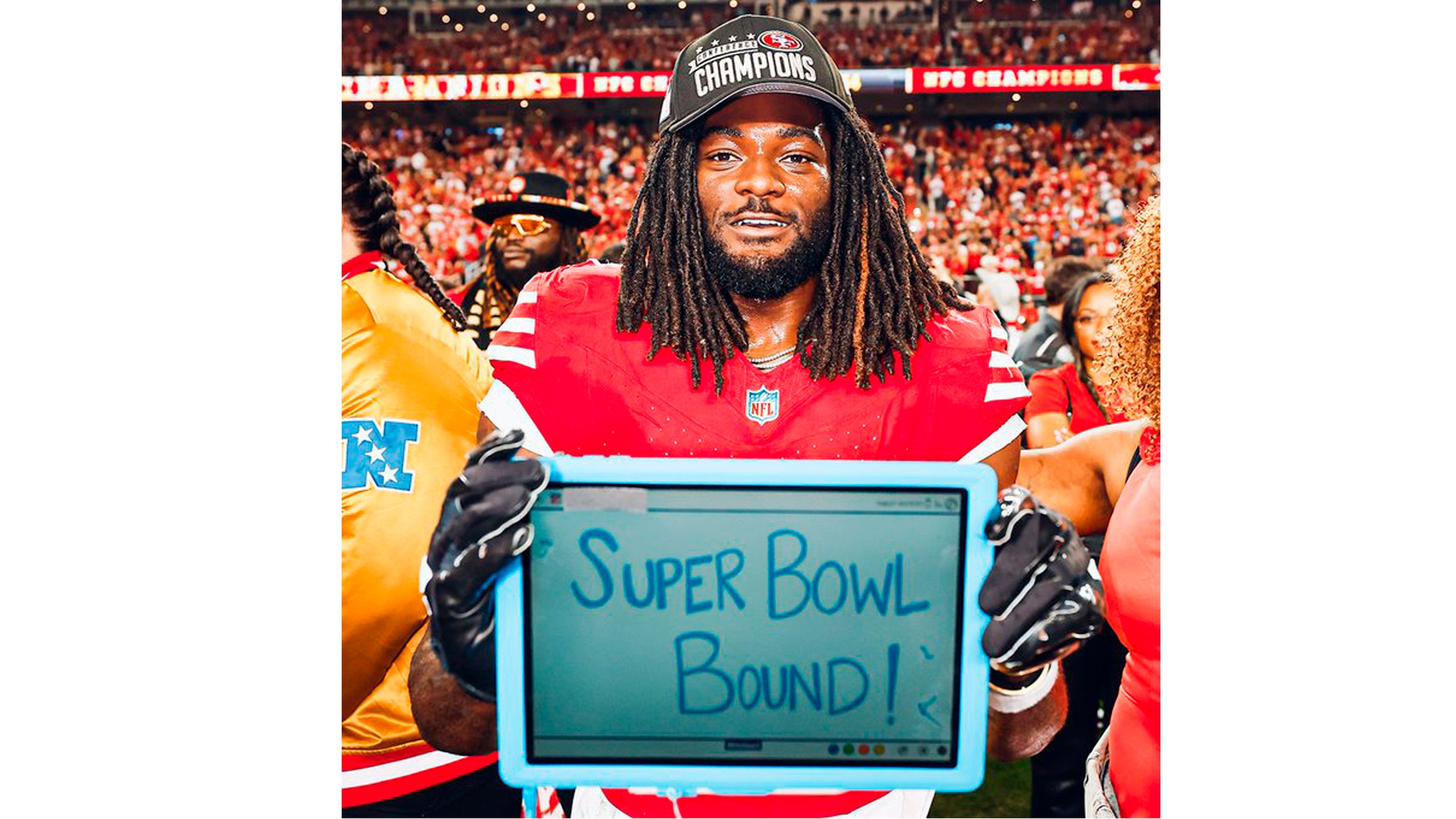 Sierra alumni Brandon Aiyuk is Super Bowl bound! Image courtesy of SF 49ers & Microsoft Surface